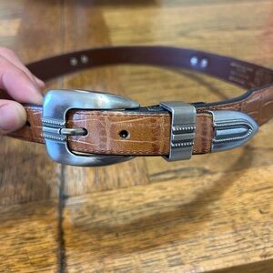 Texas Tech Concho Croc Tan Leather Belt 36 Waist Zep-Pro